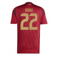 Belgium Jeremy Doku #22 Replica Home Shirt Euro 2024 Short Sleeve